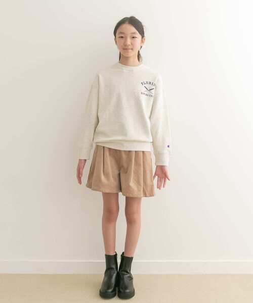 URBAN RESEARCH DOORS（アーバンリサーチドアーズ）の「『WEB/一部店舗限定サイズ』コーデュロイWタックキュロット(KIDS)（その他パンツ・キッズ・アイボリー/ブラウン系その他・105/120/135/150）」の18枚目の写真