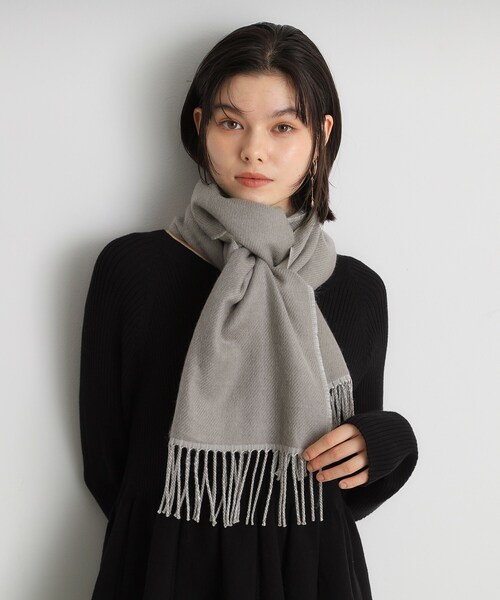 THE SHOP TK （ザ ショップ ティーケー ）の「◆リバーシブルマフラー（ストール/ショール・レディース・ライトグレー系6/チャコール/オレンジ系その他5・00）」の10枚目の写真