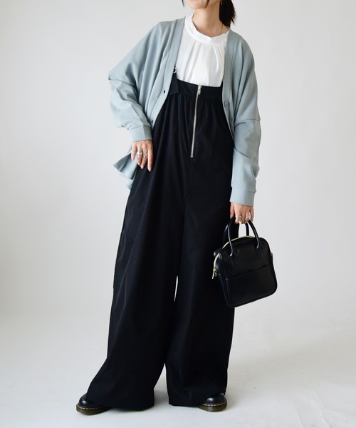 and it_（アンドイット）の「Vネックスウェットワイドカーディガン（カーディガン/ボレロ・レディース・杢グレー/ナチュラル/グレイッシュブルー/ブラック/カーキ・M-L）」の19枚目の写真