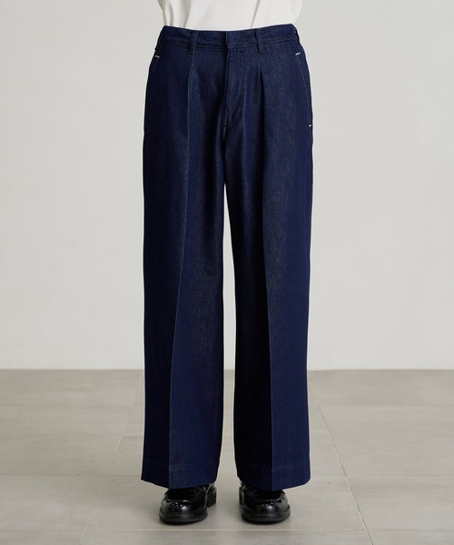 STUDIOUS（ステュディオス）の「【PUBLIC TOKYO/パブリックトウキョウ】エバークリースデニムワイドパンツ（デニムパンツ・メンズ・インディゴブルー/ブラック・1/2）」の10枚目の写真