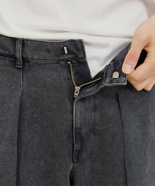 STUDIOUS（ステュディオス）の「【PUBLIC TOKYO/パブリックトウキョウ】エバークリースデニムワイドパンツ（デニムパンツ・メンズ・インディゴブルー/ブラック・1/2）」の15枚目の写真