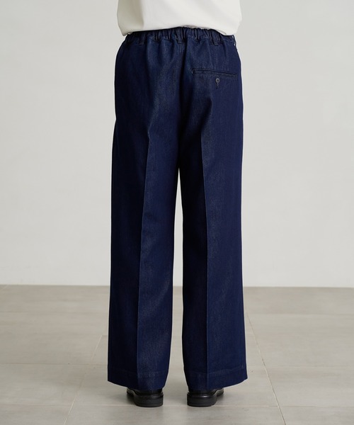STUDIOUS（ステュディオス）の「【PUBLIC TOKYO/パブリックトウキョウ】エバークリースデニムワイドパンツ（デニムパンツ・メンズ・インディゴブルー/ブラック・1/2）」の12枚目の写真