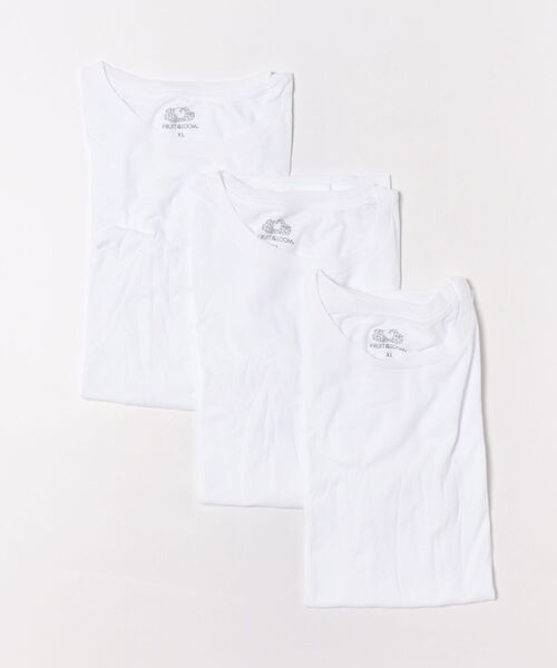 FRUIT OF THE LOOM（フルーツオブザルーム）の「【FRUIT OF THE LOOM】天竺TC Tシャツ【3枚セット】（Tシャツ/カットソー・レディース・ブラック/ホワイト・LARGE/X-LARGE/MEDIUM）」の8枚目の写真