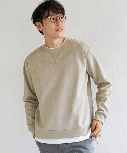 ikka(イッカ)の「GOKU楽 フェイクスエードレイヤード(スウェット・メンズ・チャコールグレー/ブルー/パープル/ライトグレー/グリーン・M/L/XL/S)」の21枚目の写真