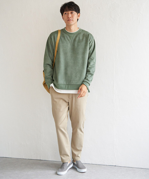 ikka(イッカ)の「GOKU楽 フェイクスエードレイヤード(スウェット・メンズ・チャコールグレー/ブルー/パープル/ライトグレー/グリーン・M/L/XL/S)」の13枚目の写真