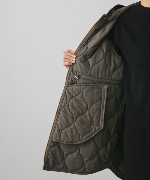 GLOBAL WORK（グローバルワーク）の「ウツクシルエットライトウォームキルトコート/115513（その他アウター・レディース・カーキ/ブラック・MEDIUM/LARGE）」の21枚目の写真