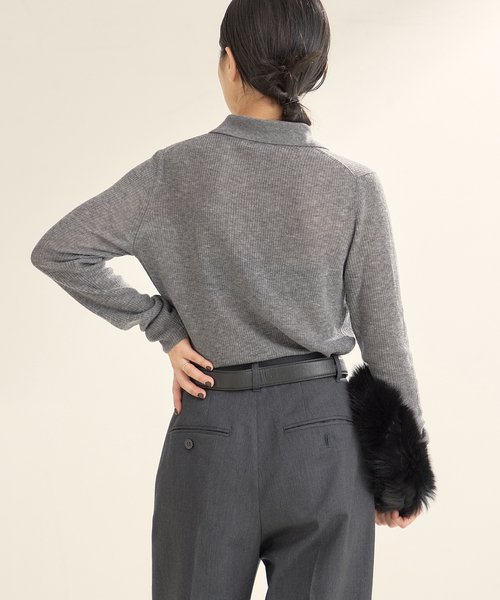 plage WOOLポロニットシャツ Plage WOOL ポロニットシャツ