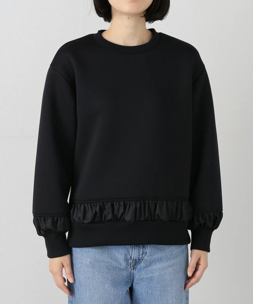 La TOTALITE(ラトータリテ)の「【MARECHAL TERRE/マルシャルテル】ギャザーデザインプルオーバー(Tシャツ/カットソー・レディース・ライトグレー/ブラック・FREE)」の5枚目の写真