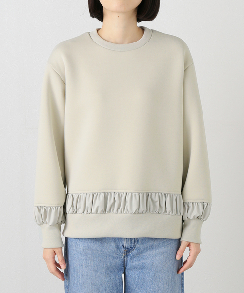 La TOTALITE(ラトータリテ)の「【MARECHAL TERRE/マルシャルテル】ギャザーデザインプルオーバー(Tシャツ/カットソー・レディース・ライトグレー/ブラック・FREE)」の19枚目の写真