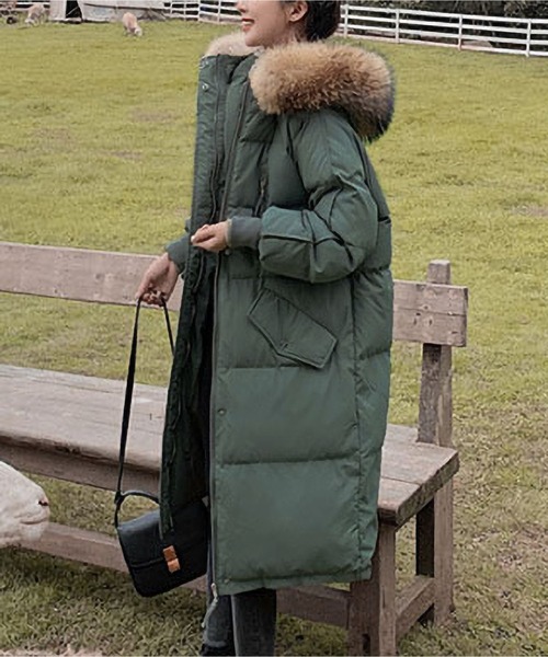 中綿 ファー ロングコート（ダウンジャケット/コート）｜BLANC FICELLE