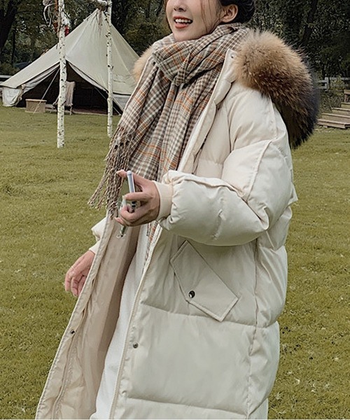 中綿 ファー ロングコート（ダウンジャケット/コート）｜BLANC FICELLE