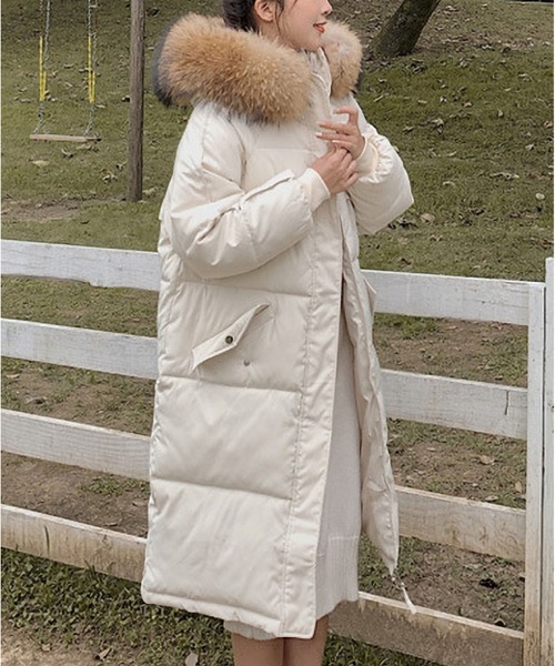 中綿 ファー ロングコート（ダウンジャケット/コート）｜BLANC FICELLE