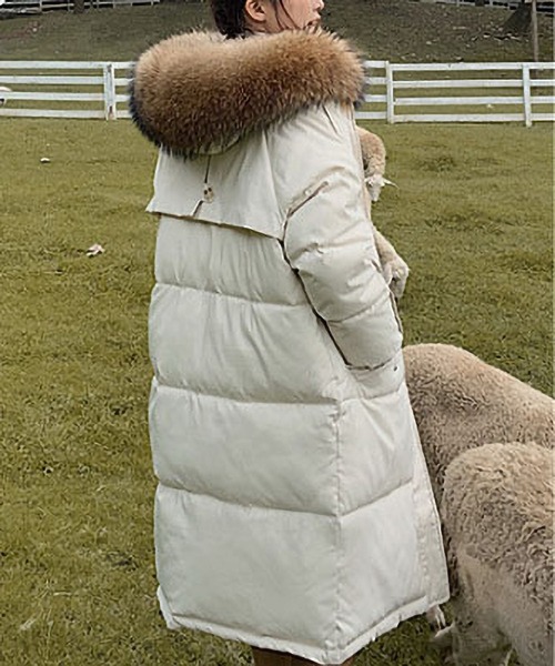 中綿 ファー ロングコート（ダウンジャケット/コート）｜BLANC FICELLE