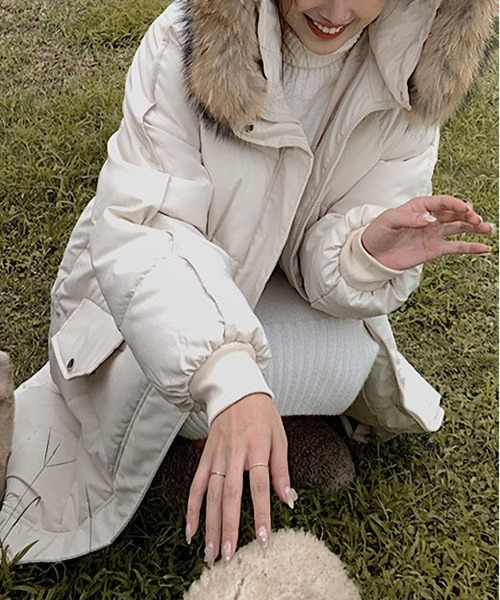 中綿 ファー ロングコート（ダウンジャケット/コート）｜BLANC FICELLE