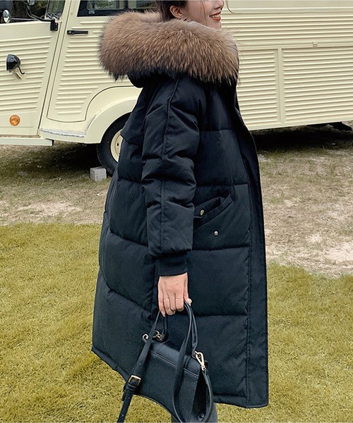 中綿 ファー ロングコート（ダウンジャケット/コート）｜BLANC FICELLE