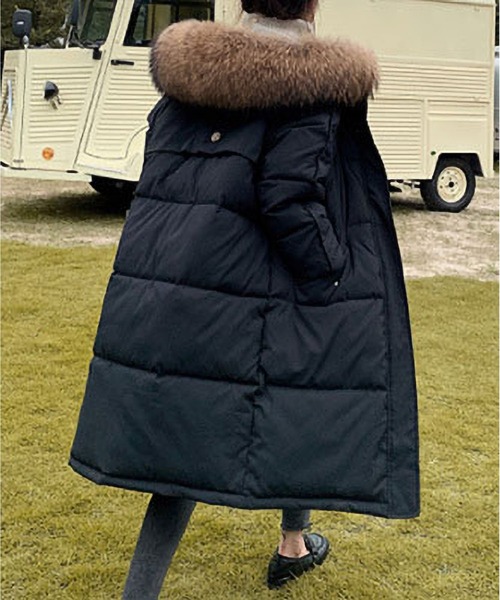 中綿 ファー ロングコート（ダウンジャケット/コート）｜BLANC FICELLE