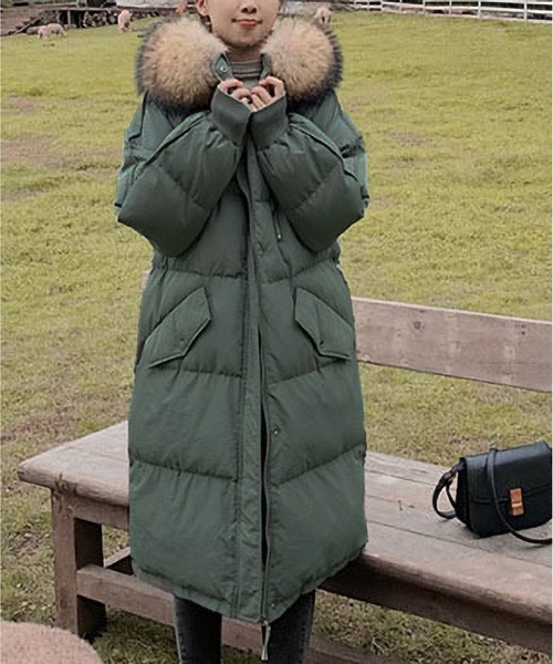 中綿 ファー ロングコート（ダウンジャケット/コート）｜BLANC FICELLE