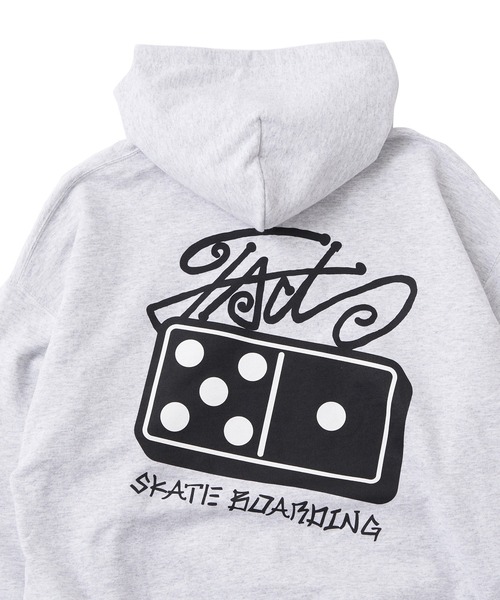 WHO'S WHO gallery（フーズフーギャラリー）の「【UNISEX/ユニセックス】 FACTドミノスウェットパーカー（パーカー・レディース・ブラック/アッシュグレー・FREE）」の6枚目の写真