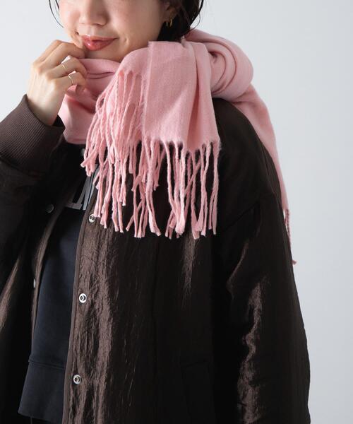 URBAN RESEARCH Sonny Label（アーバンリサーチサニーレーベル）の「カシミヤタッチストール（ストール/ショール・レディース・ブラック/ブラウン/ピンク・ONE）」の3枚目の写真