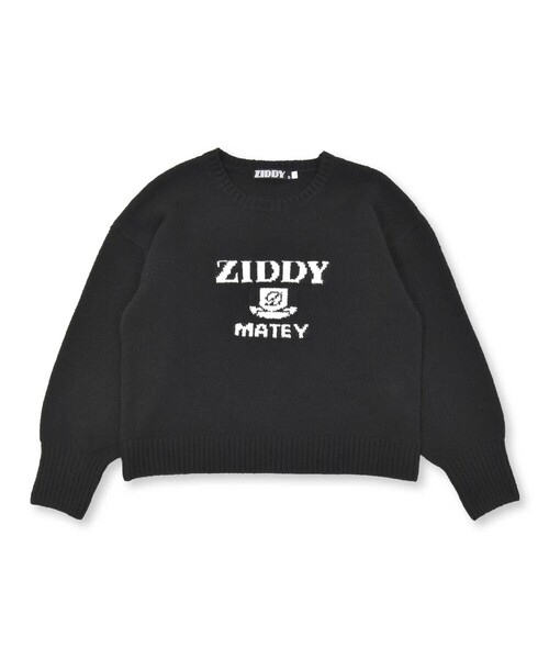 ZIDDY（ジディ）の「ロゴジャガードニット(130~160cm)（ニット/セーター・キッズ・ブラック/オフホワイト・140cm/130cm/150cm/FREE）」の9枚目の写真