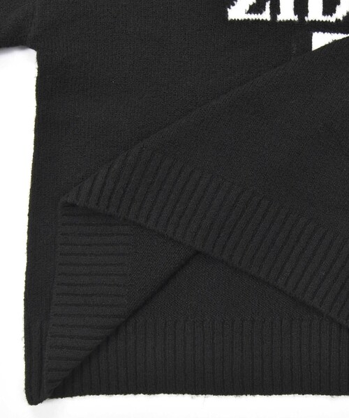 ZIDDY（ジディ）の「ロゴジャガードニット(130~160cm)（ニット/セーター・キッズ・ブラック/オフホワイト・140cm/130cm/150cm/FREE）」の5枚目の写真