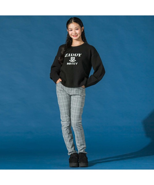 ZIDDY（ジディ）の「ロゴジャガードニット(130~160cm)（ニット/セーター・キッズ・ブラック/オフホワイト・140cm/130cm/150cm/FREE）」の3枚目の写真