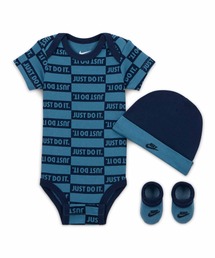 ナイキ ベビー テクスチャード クラブ スリーピース ボディスーツ セット / Nike Baby (0-9M) Textured Club 3-Piece Bodysuit Set HQ7296-410 Midnight Navy
