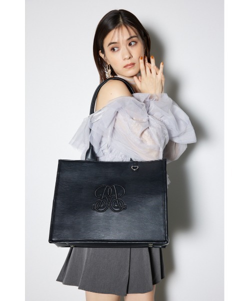 rienda（リエンダ）の「【WEB・一部店舗限定】WRRロゴフェイクレザー