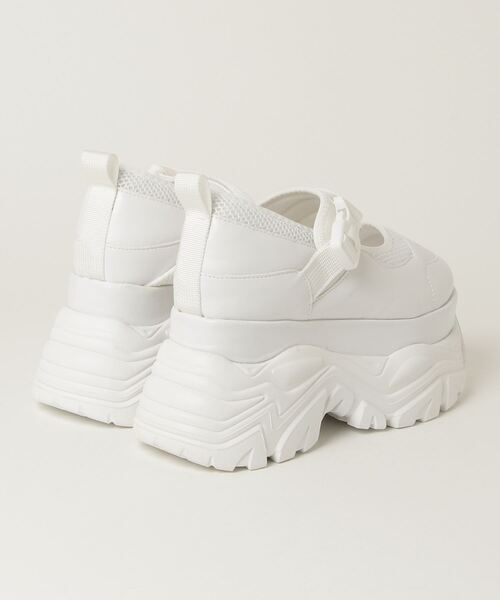LOVEHUNTER(ラブハンター)の「LOVE HUNTER/9.5cm 超厚底 スタイルアップ メリージェーンスニーカー(1901)(スニーカー・レディース・ホワイト/ブラック・LL/S/M/L)」の3枚目の写真
