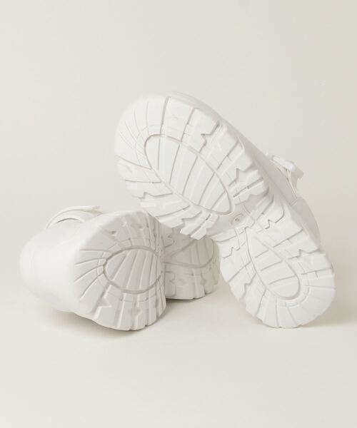 LOVEHUNTER(ラブハンター)の「LOVE HUNTER/9.5cm 超厚底 スタイルアップ メリージェーンスニーカー(1901)(スニーカー・レディース・ホワイト/ブラック・LL/S/M/L)」の4枚目の写真