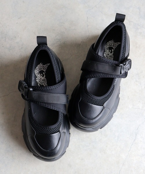 LOVEHUNTER(ラブハンター)の「LOVE HUNTER/9.5cm 超厚底 スタイルアップ メリージェーンスニーカー(1901)(スニーカー・レディース・ホワイト/ブラック・LL/S/M/L)」の15枚目の写真