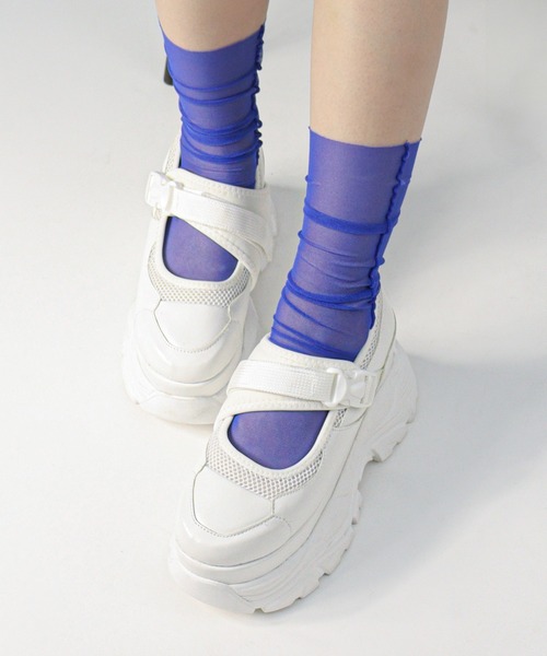LOVEHUNTER(ラブハンター)の「LOVE HUNTER/9.5cm 超厚底 スタイルアップ メリージェーンスニーカー(1901)(スニーカー・レディース・ホワイト/ブラック・LL/S/M/L)」の14枚目の写真