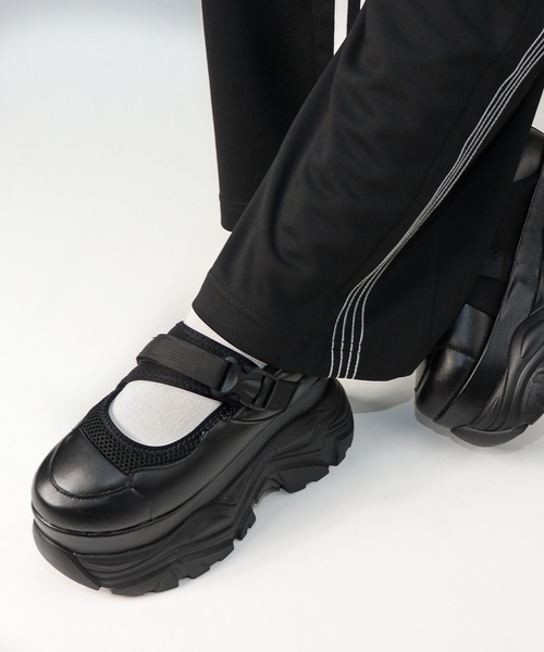 LOVEHUNTER(ラブハンター)の「LOVE HUNTER/9.5cm 超厚底 スタイルアップ メリージェーンスニーカー(1901)(スニーカー・レディース・ホワイト/ブラック・LL/S/M/L)」の6枚目の写真