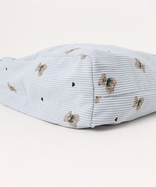 Mignonjour（ミニョンジュール）の「Mignonjour/くまコーデュロイトートバッグ M2596（トートバッグ・レディース・ベージュ/ホワイト/ブルー/ピンク・FREE）」の7枚目の写真