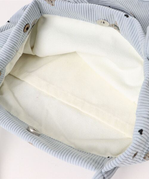Mignonjour（ミニョンジュール）の「Mignonjour/くまコーデュロイトートバッグ M2596（トートバッグ・レディース・ベージュ/ホワイト/ブルー/ピンク・FREE）」の6枚目の写真