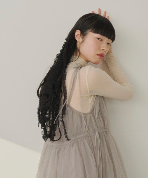 PERNA(ペルナ)の「フリルテイルヘッドドレス(カチューシャ・レディース・ブラック・FREE)」の11枚目の写真