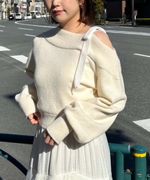 archives | ベロアリボンワンショルニット(ニット/セーター)