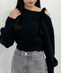 archives | ベロアリボンワンショルニット(ニット/セーター)