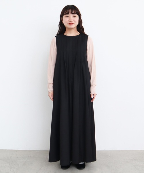 _TRプリーツタックノースリワンピース（ワンピース）｜l'atelier du