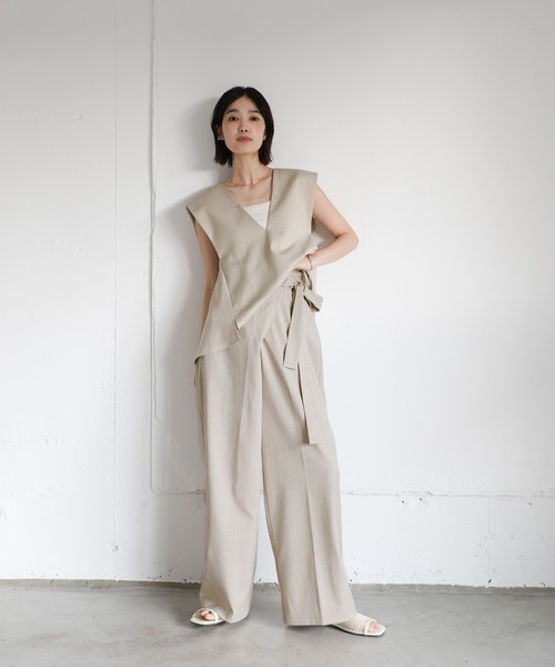 select MOCA Et（セレクトモカエト）の「【Et】Back Flare Vest（ベスト・レディース・ライトブラウン/ブラック/ベージュ・FREE）」の10枚目の写真