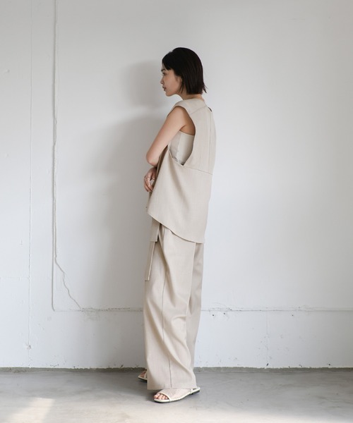 select MOCA Et（セレクトモカエト）の「【Et】Back Flare Vest（ベスト・レディース・ライトブラウン/ブラック/ベージュ・FREE）」の12枚目の写真