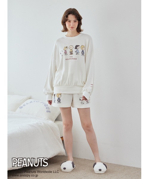 PEANUTS】【ONLINE限定カラーあり】裏毛プルオーバー（ルーム