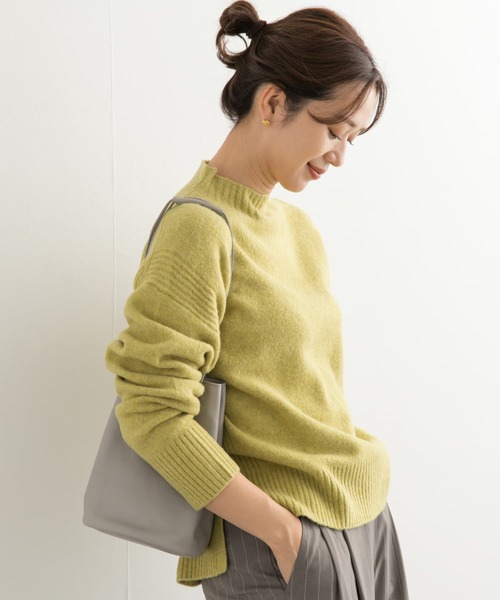 URBAN RESEARCH ITEMS - 美品★items URBAN RESEARCH ハイネック柄ニット 茶 ハイネックワイドニット[IT47-22B001]｜URBAN RESEARCH公式