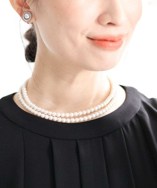 MK MICHEL KLEIN(エムケーミッシェルクラン)の「パール調ネックレス(ネックレス・レディース・シルバー・38)」の1枚目の写真