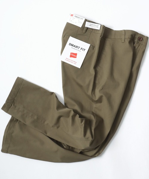 HANES（ヘインズ）の「Hanes/へインズ SMART FIT CHINO PANTS/スマートフィット ストレッチ スリム テーパード ノータック チノパンツ/レディース メンズ（チノパンツ・メンズ・ブラック/ベージュ/カーキ・85/76/88/79/82/91）」の3枚目の写真