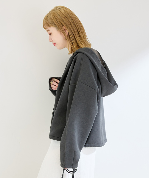 B.C STOCK（ベーセーストック）の「ダンボールドロストフーディ（パーカー・レディース・チャコールグレー/ライトグレー・FREE）」の22枚目の写真