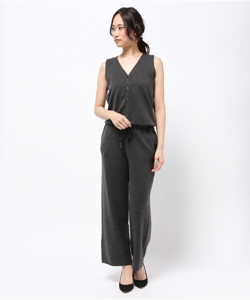 B:MING by BEAMS（ビーミングバイビームス）の「ビーミング by ビームス / ニットサロペット（サロペット/オーバーオール・レディース・ライトグレー/ブラック/チャコールグレー・ONE SIZE）」の2枚目の写真