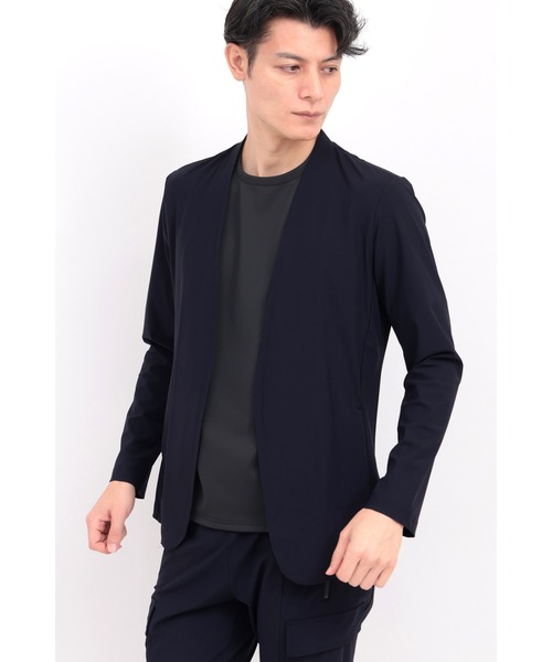 TORNADO MART（トルネードマート）の「TORNADO MART∴ハイテンションノーカラージャケット（ノーカラージャケット・メンズ・ブラック/ネイビー・L/LL/M）」の2枚目の写真