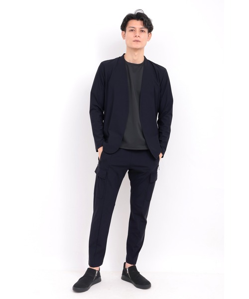 TORNADO MART（トルネードマート）の「TORNADO MART∴ハイテンションノーカラージャケット（ノーカラージャケット・メンズ・ブラック/ネイビー・L/LL/M）」の9枚目の写真