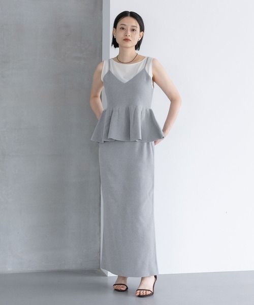 セットアップワンピース セットアップ対応】トリアセダブルジョーゼット シフォン